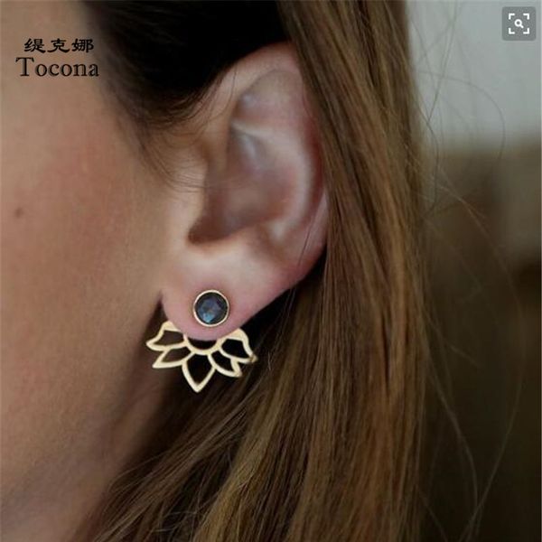 trendy natural stone earrings gold silver color alloy spike earrings ear jacket clip stud earrings for women 5172, Golden
trendy natural stone earrings gold silver color alloy spike earrings ear jacket clip stud earrings for women 5172, Golden