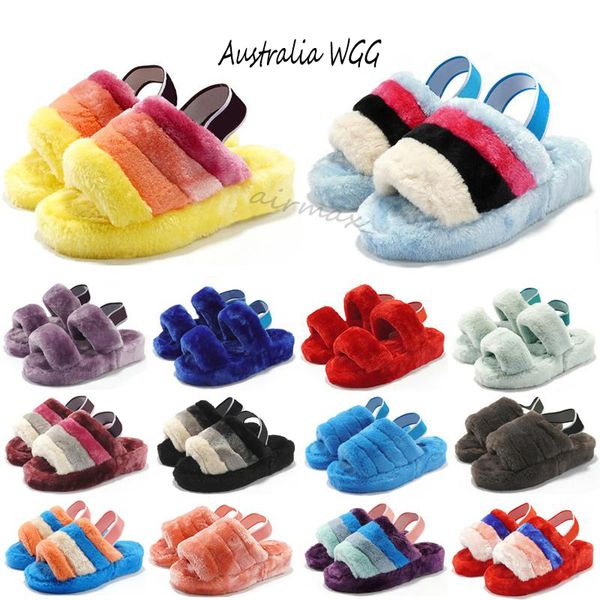 women mens australia oh yeah slides womens red yellow brown purple sandal fuzzy warm ladies classic winter fur fluffy sandals 36-44, Black
women mens australia oh yeah slides womens red yellow brown purple sandal fuzzy warm ladies classic winter fur fluffy sandals 36-44, Black