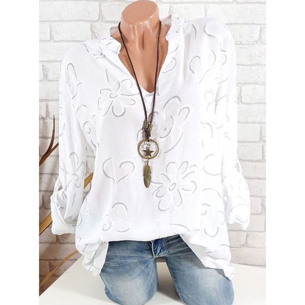 big shirt fashion blouse women plus size long sleeve print stand collar button pullover, Blue
big shirt fashion blouse women plus size long sleeve print stand collar button pullover, Blue