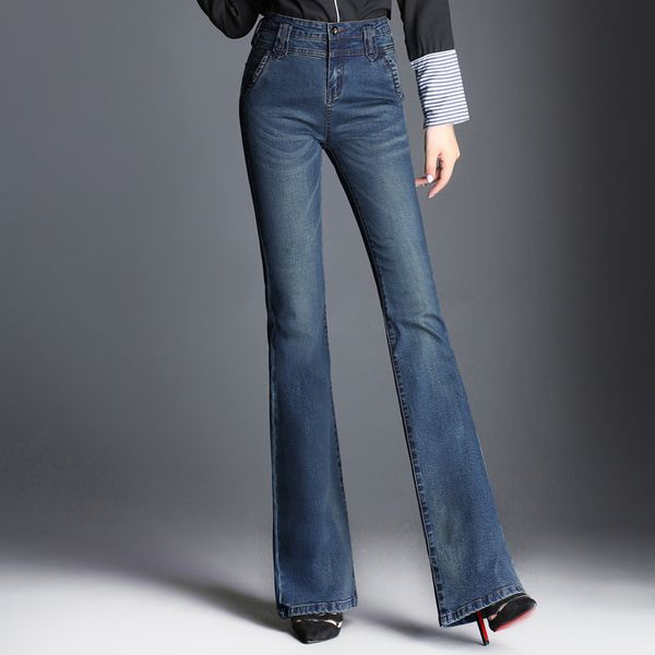 casual jeans denim flare pants for women plus size high waist cotton blend blue new fashion spring autumn full length kpr0801
casual jeans denim flare pants for women plus size high waist cotton blend blue new fashion spring autumn full length kpr0801