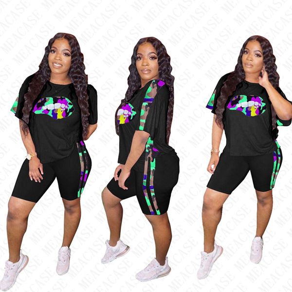 plus size women tracksuit designer camouflage lips print short sleeves t shirt shorts patchwork two pieces outfits sports suit d7713, White
plus size women tracksuit designer camouflage lips print short sleeves t shirt shorts patchwork two pieces outfits sports suit d7713, White