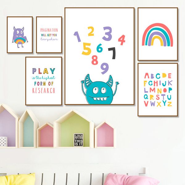 cartoon rainbow alphabet number wall art canvas painting nordic posters and prints wall pictures for kids room nursery decor
cartoon rainbow alphabet number wall art canvas painting nordic posters and prints wall pictures for kids room nursery decor