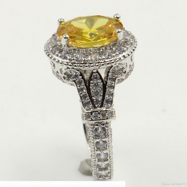 K Size 6 7 8 Sparkling Fashion Jewelry 925 Sterling Sillver Oval Cut Gold Topaz Cz Diamond Women Wedding Band Ring For Lovers 'Gi
K Size 6 7 8 Sparkling Fashion Jewelry 925 Sterling Sillver Oval Cut Gold Topaz Cz Diamond Women Wedding Band Ring For Lovers 'Gi