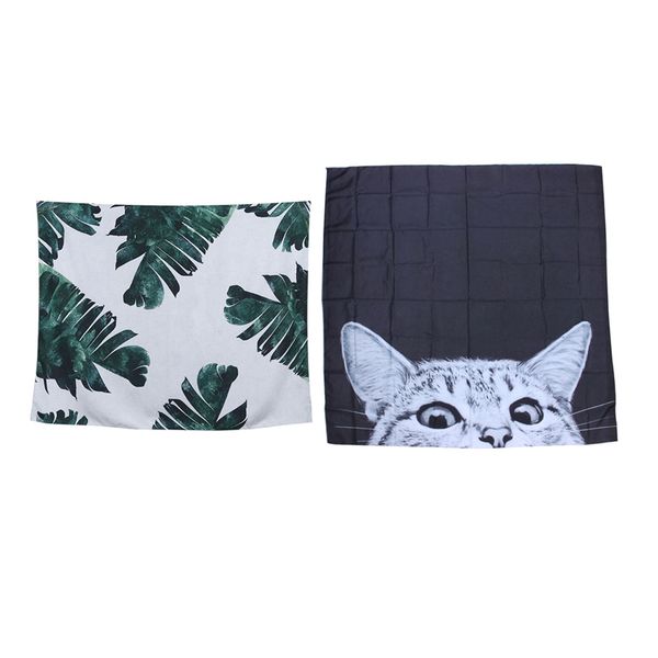 2 pcs tapestries hippie wall hanging bedspreads beach towel yoga mat (150 cm x 130 cm),white green leaves & black cat
2 pcs tapestries hippie wall hanging bedspreads beach towel yoga mat (150 cm x 130 cm),white green leaves & black cat