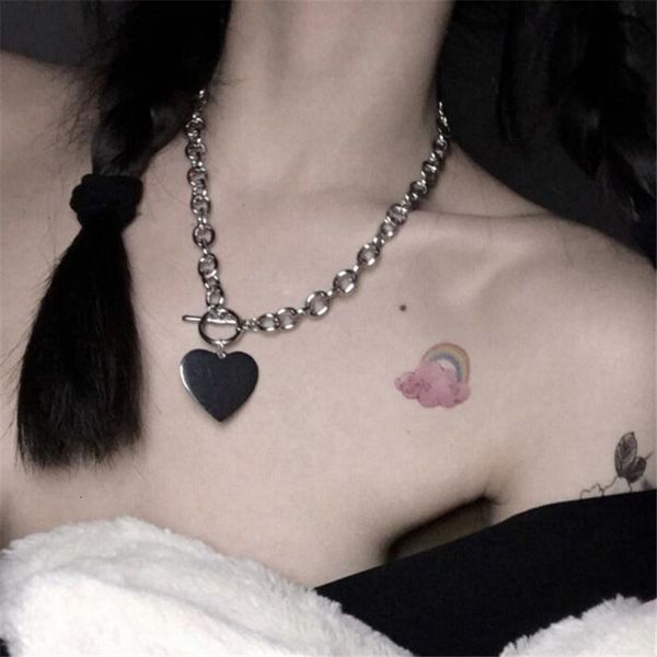 vintage punk stainless steel big heart shape love pendant exaggerated chain necklace for women men egirl fashion jewelry, Silver
vintage punk stainless steel big heart shape love pendant exaggerated chain necklace for women men egirl fashion jewelry, Silver