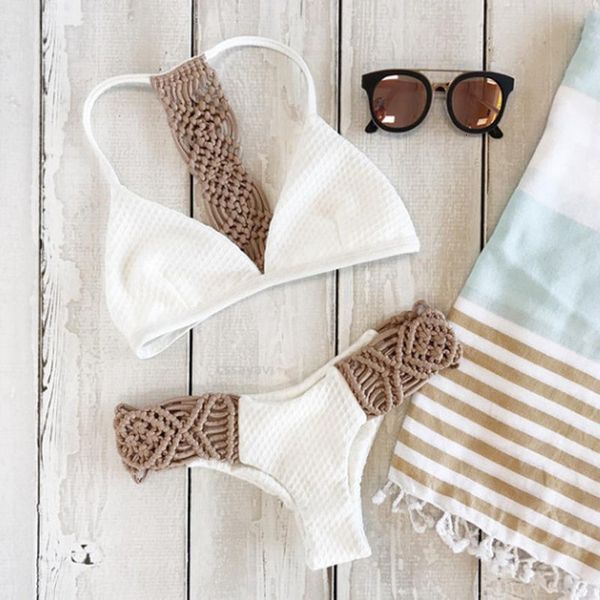 bikini sets for women white swimwear push up bikini set knitting hollow out swimsuit bathing suit women beachwear, White;black
bikini sets for women white swimwear push up bikini set knitting hollow out swimsuit bathing suit women beachwear, White;black