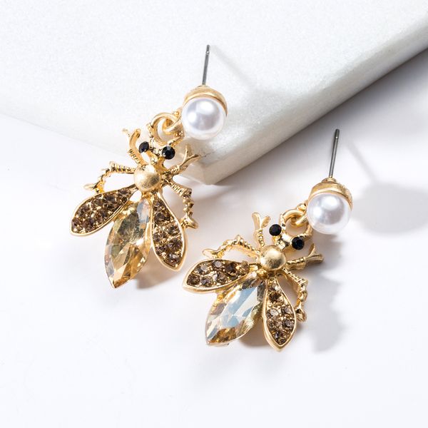 ins fashion personality all-match acrylic diamond bee earrings female earrings, Golden
ins fashion personality all-match acrylic diamond bee earrings female earrings, Golden