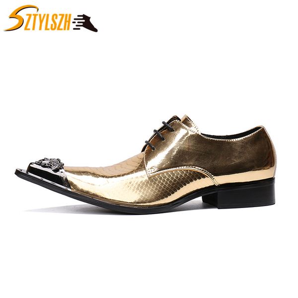 men's gold patent leather shoes men buisness flats glossy dress male footwear work office designer oxford shoes, Black
men's gold patent leather shoes men buisness flats glossy dress male footwear work office designer oxford shoes, Black