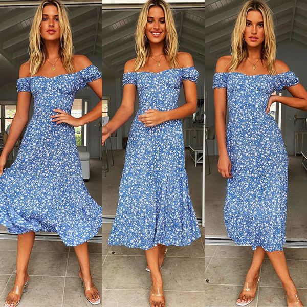 summer dress off shoulder slash neck backless party dress casual print short sleeve women slim blue long dresses vestidos
summer dress off shoulder slash neck backless party dress casual print short sleeve women slim blue long dresses vestidos