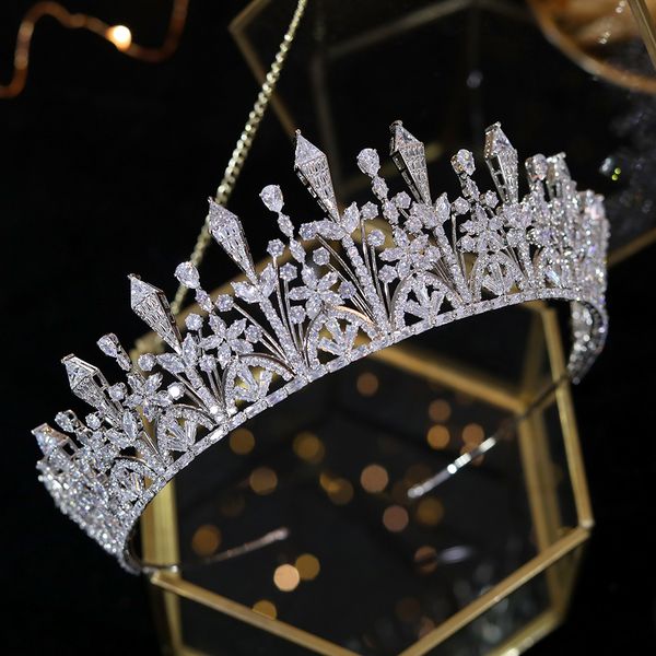 bridal tiara hair crown wedding princess beauty pageant royal party cubic zirconia tiara ladies jewelry, Silver
bridal tiara hair crown wedding princess beauty pageant royal party cubic zirconia tiara ladies jewelry, Silver