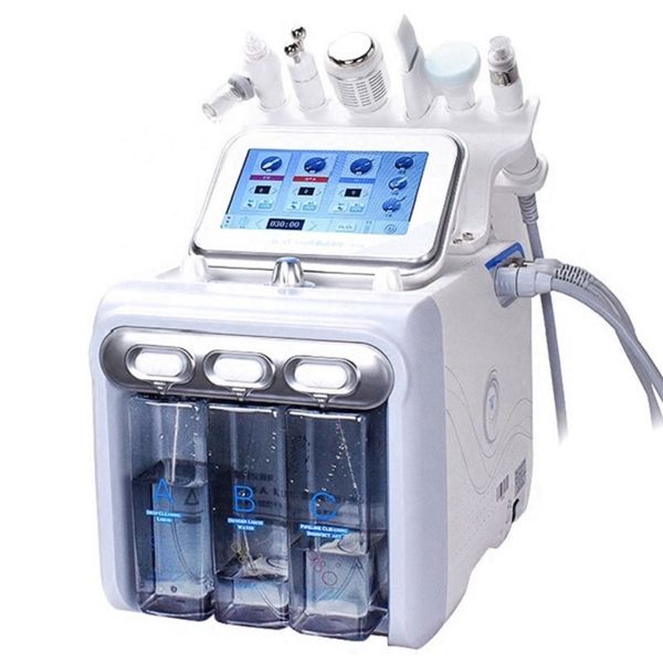 

6 in 1 hydrafacial dermabrasion machine water oxygen jet peel hydra skin scrubber facial beauty deep cleansing rf face lifting cold hammer, Black;white