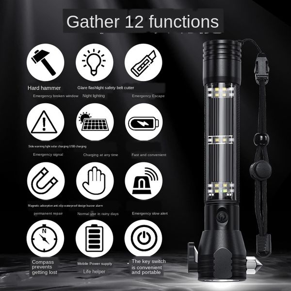 flashlight hammer car multifunctional car flashlight four-in-one window breaker fire emergency self-rescue escape hammer
flashlight hammer car multifunctional car flashlight four-in-one window breaker fire emergency self-rescue escape hammer