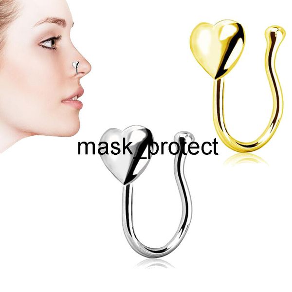 love nail anti-allergy stainless steel new nose ornament non-hole piercing ring, Golden;white
love nail anti-allergy stainless steel new nose ornament non-hole piercing ring, Golden;white