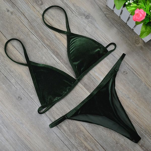 2020 women dark green orange gold velvet thong bikinis sets swimwear swimsuit brazilian beach wear bathing suit 2221, White;black
2020 women dark green orange gold velvet thong bikinis sets swimwear swimsuit brazilian beach wear bathing suit 2221, White;black