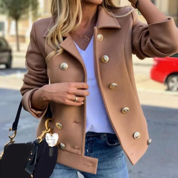 women's jackets autumn winter women outerwear coat basic female cotton coats pockets slim fit blue short, Black;brown
women's jackets autumn winter women outerwear coat basic female cotton coats pockets slim fit blue short, Black;brown