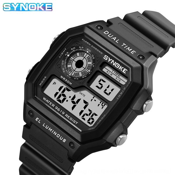 men's sports multi-functional fashion square student led electronic electronic watch waterproof sports watch student, Blue
men's sports multi-functional fashion square student led electronic electronic watch waterproof sports watch student, Blue