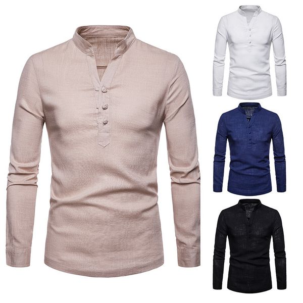 menslinen генри воротник большого размера рубашка с длинным рукавом a89, White;black
menslinen генри воротник большого размера рубашка с длинным рукавом a89, White;black