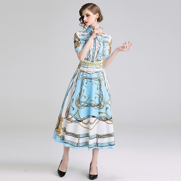 wind summer new women's clothing 2019 fashion court printed lapel short sleeve slim fit dress elegant dress, Black;gray
wind summer new women's clothing 2019 fashion court printed lapel short sleeve slim fit dress elegant dress, Black;gray