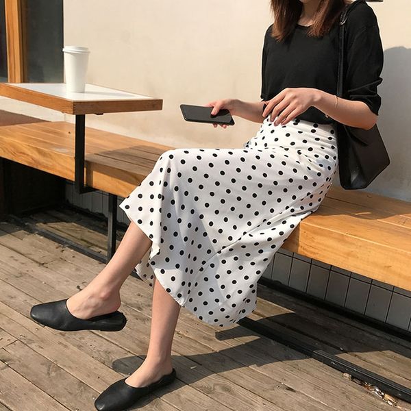 versatile polka dot women's 2019 korean style high waist slimming mid-length chiffon a- skirt a- line skirt a- line dress, Black
versatile polka dot women's 2019 korean style high waist slimming mid-length chiffon a- skirt a- line skirt a- line dress, Black