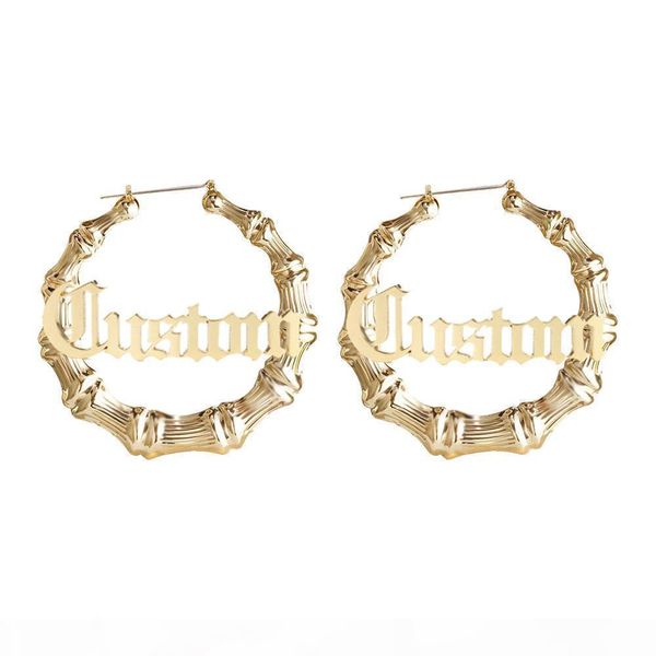 a 7cm hiphop bamboo hoop earrings customizable customize name earrings bamboo style custom hoop with statement words, Golden;silver
a 7cm hiphop bamboo hoop earrings customizable customize name earrings bamboo style custom hoop with statement words, Golden;silver