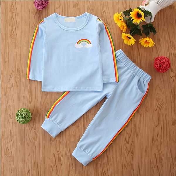 girls clothes sets autumn winter 2020 new rainbow casual cartoon design long sleeve + pant 2pcs sports suits, White
girls clothes sets autumn winter 2020 new rainbow casual cartoon design long sleeve + pant 2pcs sports suits, White