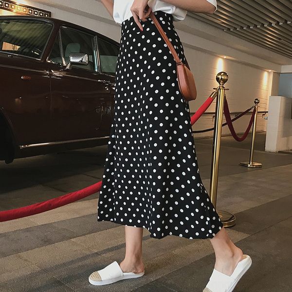 tktvz star song zhengen aline dresslong long skirthigh waist polka dot skirt skirt women's mid-length summer 2019 new korean style slim, Black
tktvz star song zhengen aline dresslong long skirthigh waist polka dot skirt skirt women's mid-length summer 2019 new korean style slim, Black