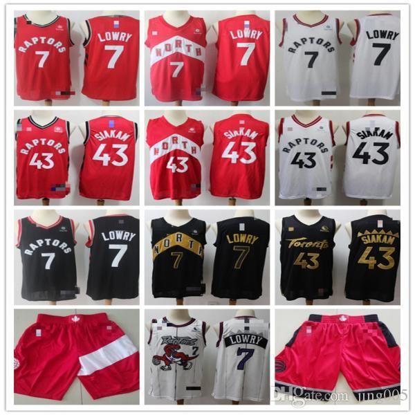 mens toronto raptors 43 pascal siakam 7 kyle lowry red black white basketball jersey basketball shorts, Black;red 
mens toronto raptors 43 pascal siakam 7 kyle lowry red black white basketball jersey basketball shorts, Black;red