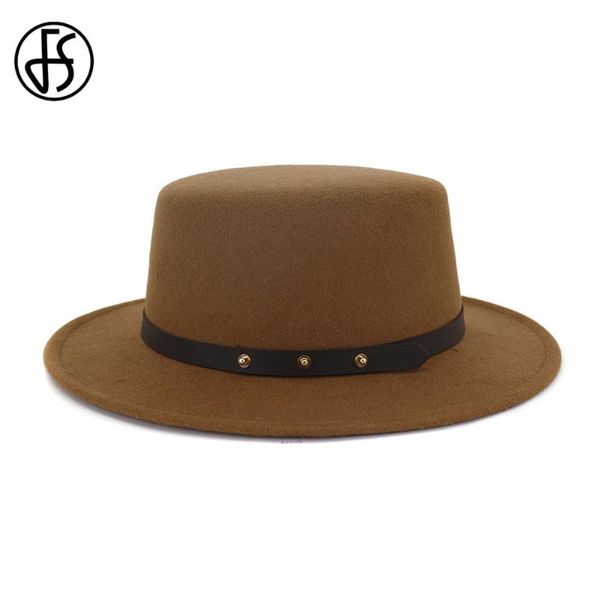 fs vintage wide brim plain fedora hats for women men flat jazz wool felt hat black khaki panama cap trilby chapeau with belt, Blue;gray
fs vintage wide brim plain fedora hats for women men flat jazz wool felt hat black khaki panama cap trilby chapeau with belt, Blue;gray