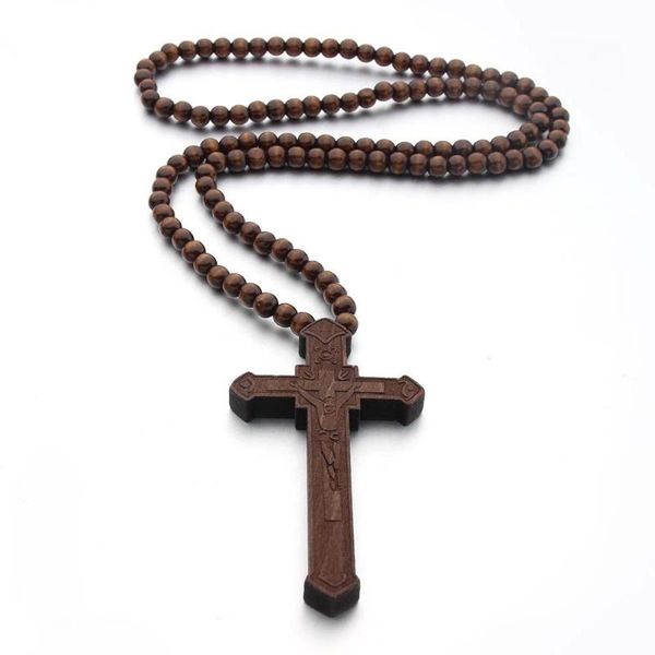 cross jesus wood necklace pendant for men woman wooden beads carved long rosary catholic necklaces male jewelry, Silver
cross jesus wood necklace pendant for men woman wooden beads carved long rosary catholic necklaces male jewelry, Silver