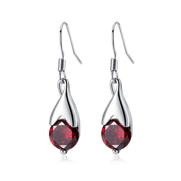 18k white gold plated teardrop red ruby charm dangle drop earrings fashion womens jewelry bijoux for party wedding, Silver
18k white gold plated teardrop red ruby charm dangle drop earrings fashion womens jewelry bijoux for party wedding, Silver