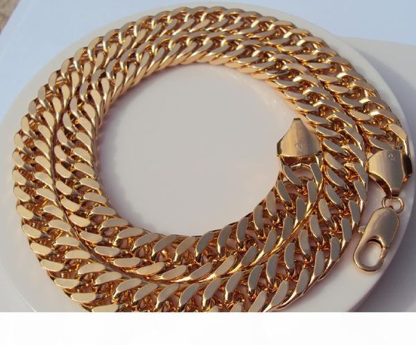 heavy 18k yellow gold double curb chain mens huge necklace 9mm wide thick containing about 30% or more of an alloy, Silver
heavy 18k yellow gold double curb chain mens huge necklace 9mm wide thick containing about 30% or more of an alloy, Silver
