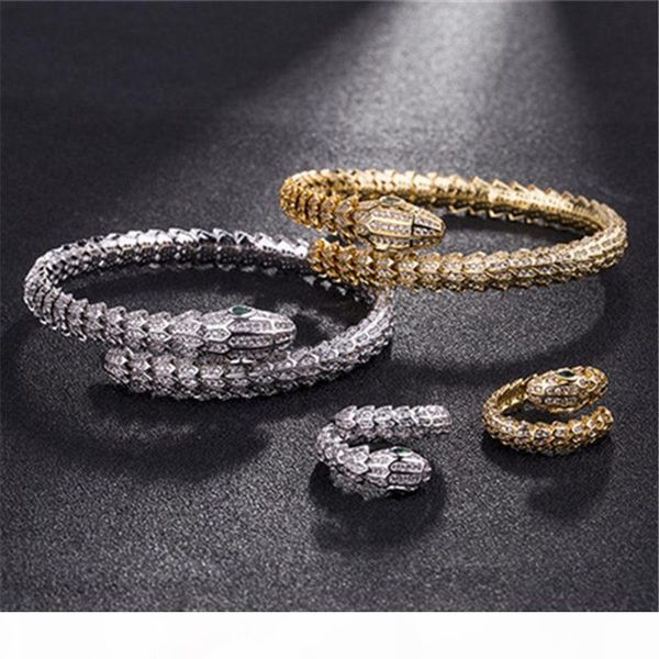 luxury green eyes snake bracelets rings fashion designer rings bangles sets couple wedding jewelry set lovers gifts, Slivery;golden
luxury green eyes snake bracelets rings fashion designer rings bangles sets couple wedding jewelry set lovers gifts, Slivery;golden
