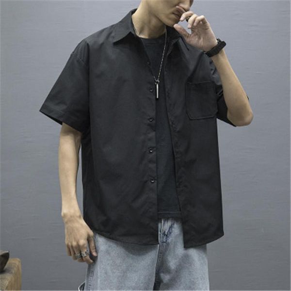 retro tooling men shirt fashion trend casual slim short sleeve shirt designer male new summer thin loose lapel t-shirt clothing, White;black
retro tooling men shirt fashion trend casual slim short sleeve shirt designer male new summer thin loose lapel t-shirt clothing, White;black