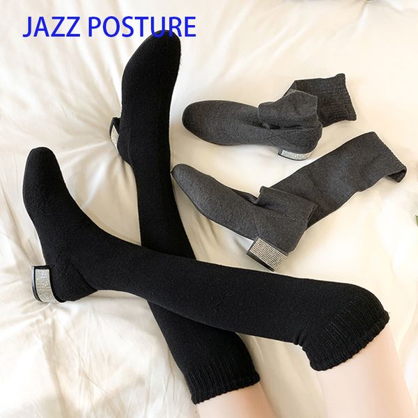 size 35-40 winter over the knee boots women stretch fabric women thigh high woman shoes long bota feminina z645, Black
size 35-40 winter over the knee boots women stretch fabric women thigh high woman shoes long bota feminina z645, Black