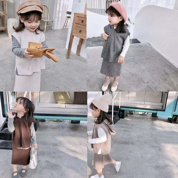 girls spring sleeveless hoodies with skirts two pieces knitted solid color suits baby kids casual 2020 new children vest+skirt, White
girls spring sleeveless hoodies with skirts two pieces knitted solid color suits baby kids casual 2020 new children vest+skirt, White