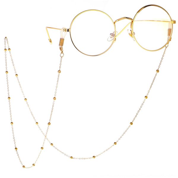 fashion simple color-preserving gold and silver copper beads chain chain lobster buckle glasses glasses met, Blue
fashion simple color-preserving gold and silver copper beads chain chain lobster buckle glasses glasses met, Blue