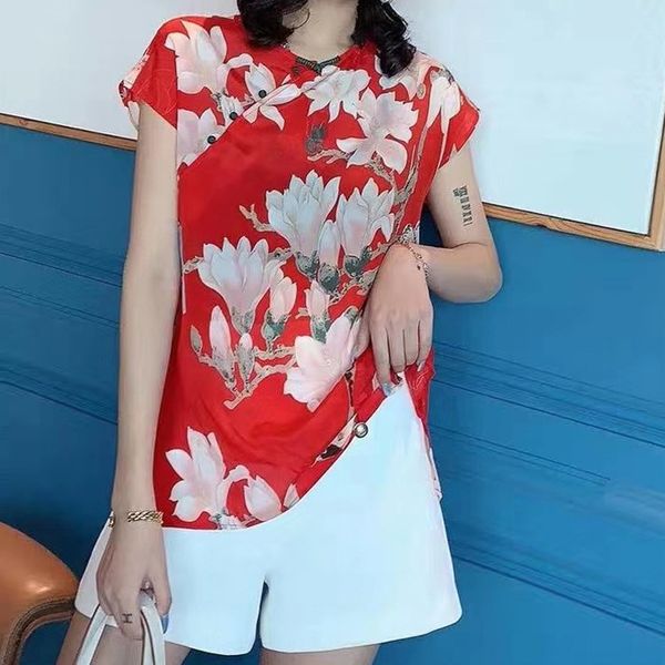 2020 лето новой куртки cheongsam cheongsam воротник цветочный элегантный элегантный королевский стиль мода шелк с короткими рукавами сверху, White
2020 лето новой куртки cheongsam cheongsam воротник цветочный элегантный элегантный королевский стиль мода шелк с короткими рукавами сверху, White