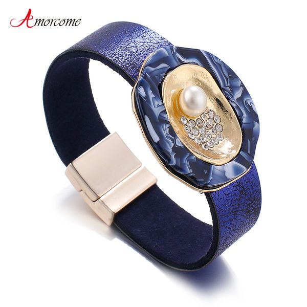 amorcome elegant leather bracelets for women 2020 fashion crystal bohemian wrap wide pearl charm bracelet ladies party jewelry, Golden;silver
amorcome elegant leather bracelets for women 2020 fashion crystal bohemian wrap wide pearl charm bracelet ladies party jewelry, Golden;silver