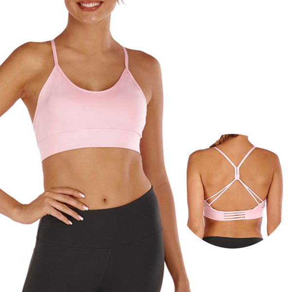 womens yoga sports running bra crop vest stretch bras with removable pads do2, White;black
womens yoga sports running bra crop vest stretch bras with removable pads do2, White;black