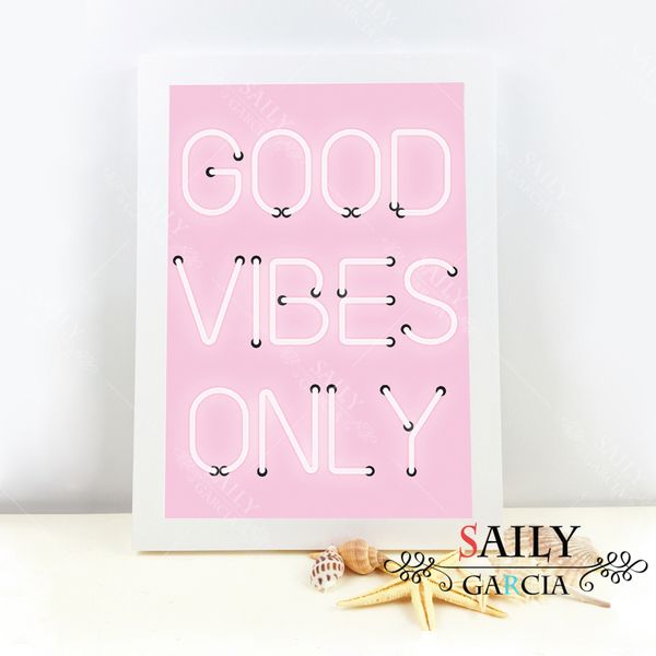 good vibes only quote print neon lights sign inspirational poster pink positive quotes wall art canvas painting home room decor
good vibes only quote print neon lights sign inspirational poster pink positive quotes wall art canvas painting home room decor
