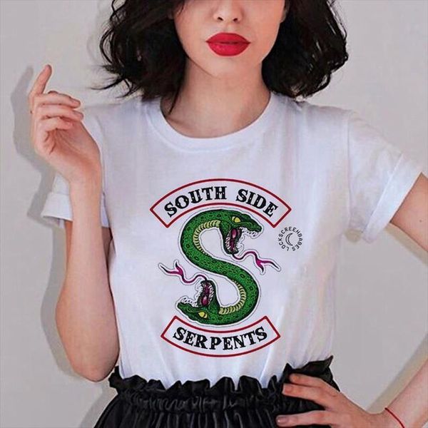 riverdale tv women t shirt south side serpents t shirt women plus size o neck tee snake print homme, White
riverdale tv women t shirt south side serpents t shirt women plus size o neck tee snake print homme, White