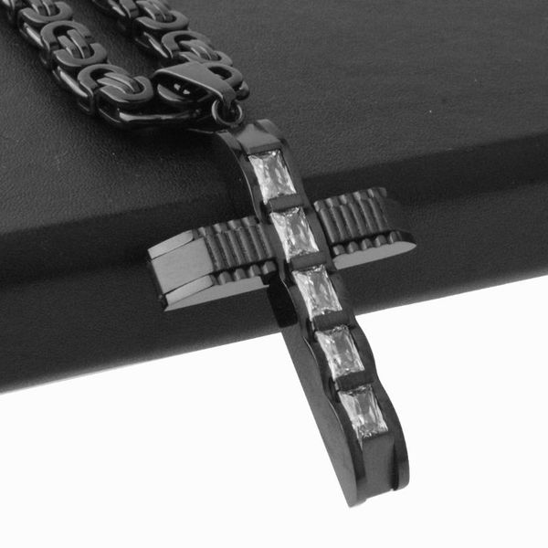 crucifix jesus cross necklace stainless steel christs pendant black color byzantine chain men necklaces jewelry gifts 18-36, Silver
crucifix jesus cross necklace stainless steel christs pendant black color byzantine chain men necklaces jewelry gifts 18-36, Silver