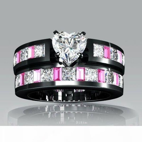s классический виктория вику роскошные ювелирные изделия розовый сапфир diamonique cz алмазный 10kt черное золото заполненные 2 wedding ring, Slivery;golden
s классический виктория вику роскошные ювелирные изделия розовый сапфир diamonique cz алмазный 10kt черное золото заполненные 2 wedding ring, Slivery;golden