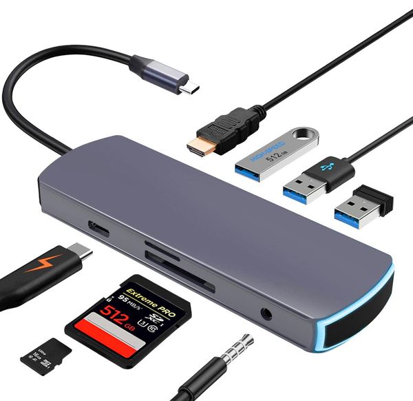 usb c type-c hub 8 в 1 multi-портов hub usb-c к 3 * hub 3,0 hdmi 4k + 3,5 мм + pd + tf + sd card reader для macbook pro mate20
usb c type-c hub 8 в 1 multi-портов hub usb-c к 3 * hub 3,0 hdmi 4k + 3,5 мм + pd + tf + sd card reader для macbook pro mate20