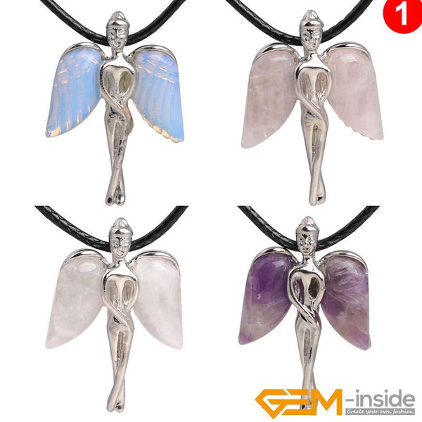 jewelry pendant leather chains necklace for women zinc alloy angel fairy wing reiki healing chakra jewelry 16 inch adjustable, Silver
jewelry pendant leather chains necklace for women zinc alloy angel fairy wing reiki healing chakra jewelry 16 inch adjustable, Silver