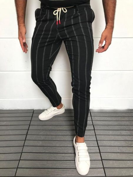 fashion men england style striped mens skinny harem trousers pants joggers jogging slim fit casual bottom trousers drawstring, Black
fashion men england style striped mens skinny harem trousers pants joggers jogging slim fit casual bottom trousers drawstring, Black