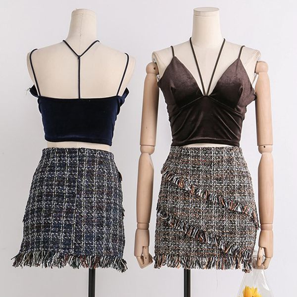 vintage plaid wool skirts tweed skirts women tassel wimnter mini pencil skirts korean high waist elegant tweed skirt lady, Black
vintage plaid wool skirts tweed skirts women tassel wimnter mini pencil skirts korean high waist elegant tweed skirt lady, Black