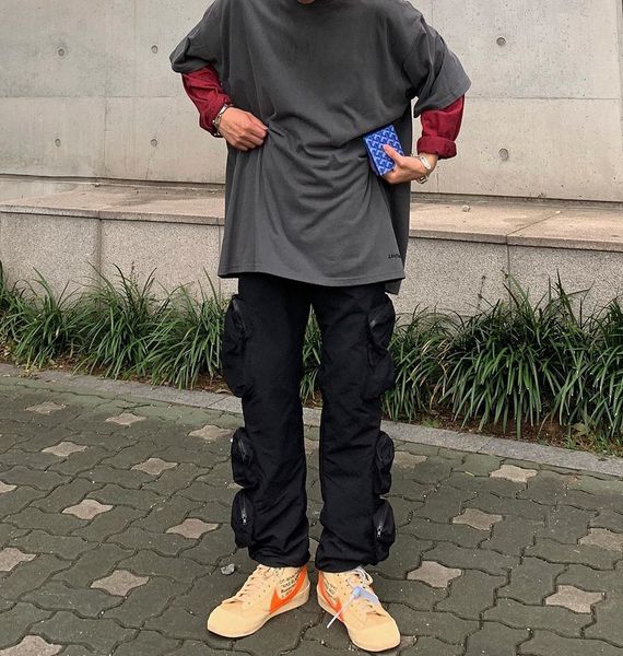 fashion european and american high street gallery pants high multi-pocket functional overalls fog street beam feet casual pants men, Black
fashion european and american high street gallery pants high multi-pocket functional overalls fog street beam feet casual pants men, Black