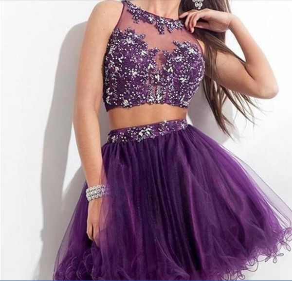 new purple short two pieces homecoming dresses 2016 beaded crystal appliques a-line prom cocktail graduation gown q41, Red
new purple short two pieces homecoming dresses 2016 beaded crystal appliques a-line prom cocktail graduation gown q41, Red