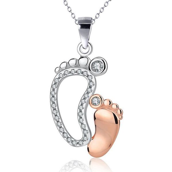 wholesale 50pcs zirconia crystal feet pendant necklaces mom baby child mother's day gifts silver color chain necklaces jewelry
wholesale 50pcs zirconia crystal feet pendant necklaces mom baby child mother's day gifts silver color chain necklaces jewelry